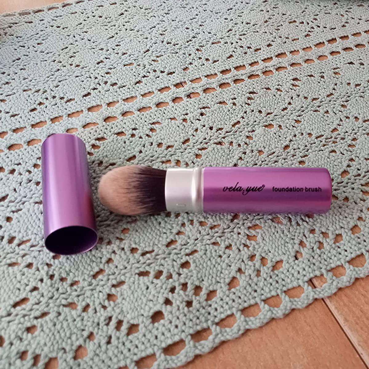 Brocha de Maquillaje Kabuki Retráctil Vela Yue Punta