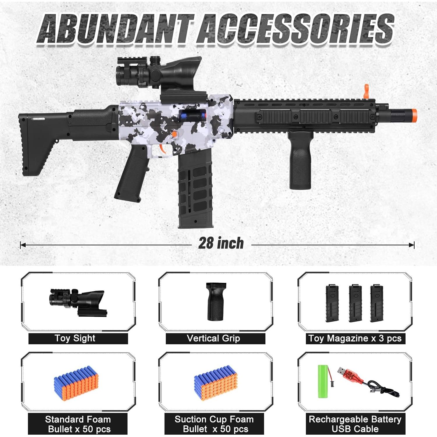 Rifle de francotirador PIXATA eléctrico con 100 dardos