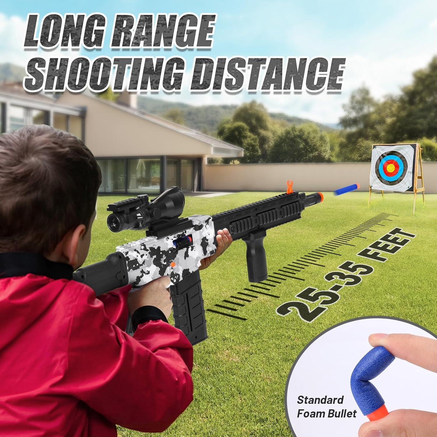 Rifle de francotirador PIXATA eléctrico con 100 dardos