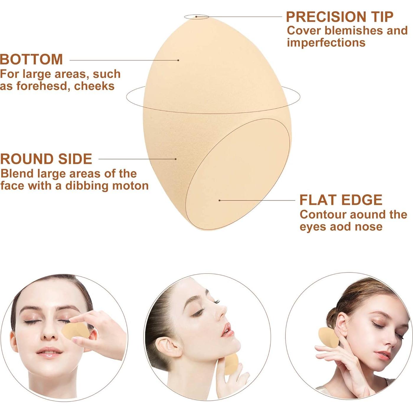 Juego de Brochas de Maquillaje 3 Piezas BeautyFactor Rosa