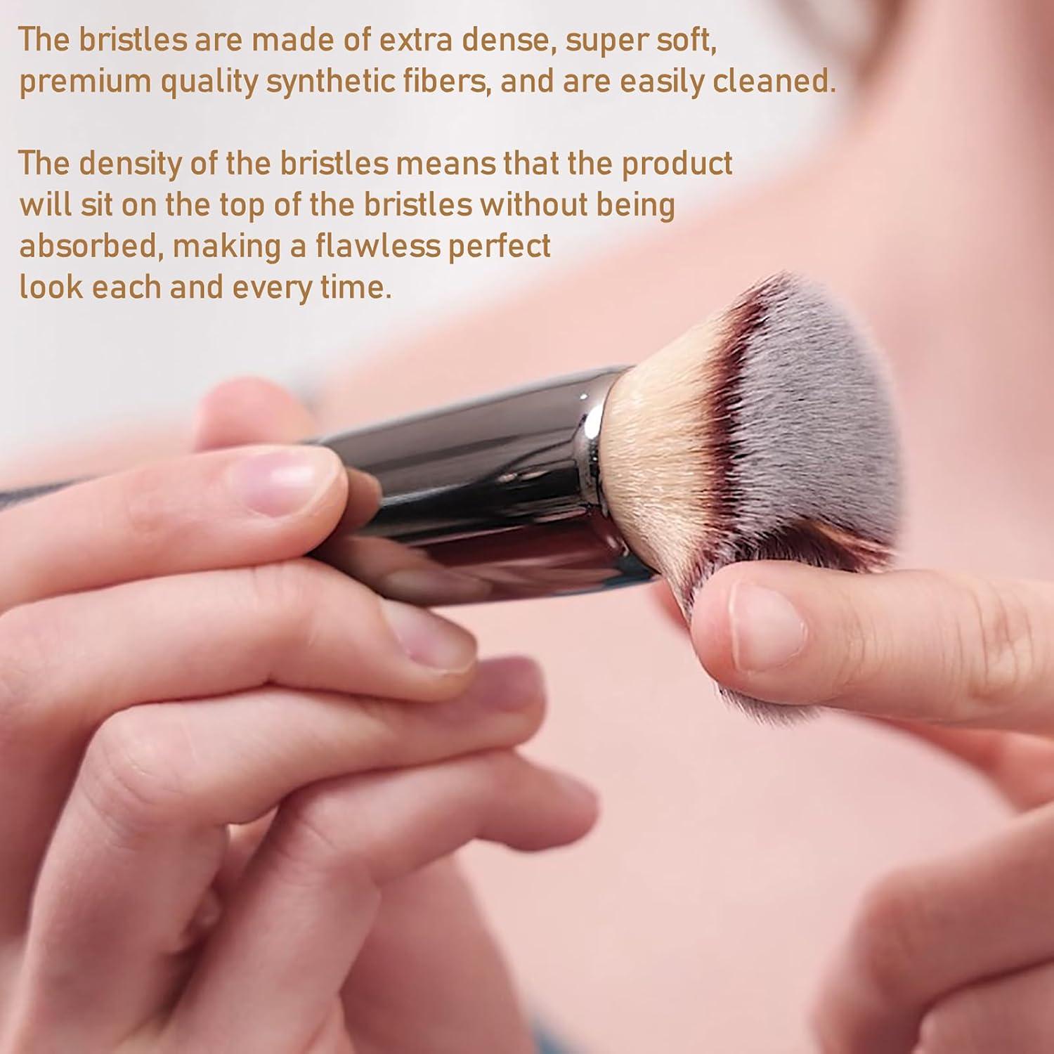 Brocha Kabuki Bueart Design Punta Plana Ultra Suave 16cm