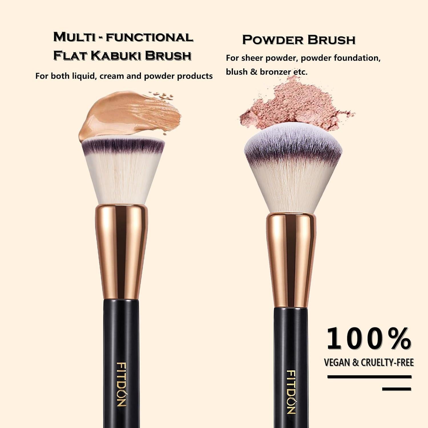 Juego de Brochas de Maquillaje FITDON 2PCS Profesional