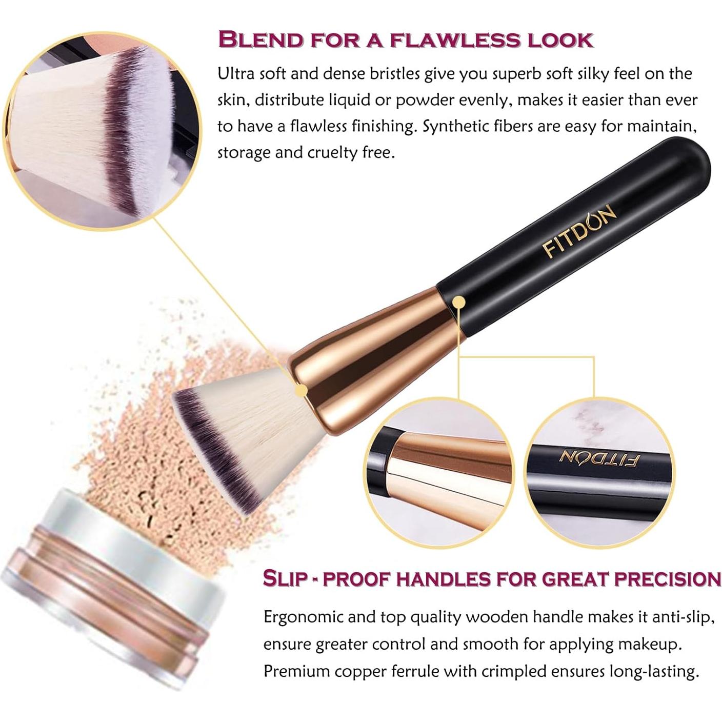 Juego de Brochas de Maquillaje FITDON 2PCS Profesional