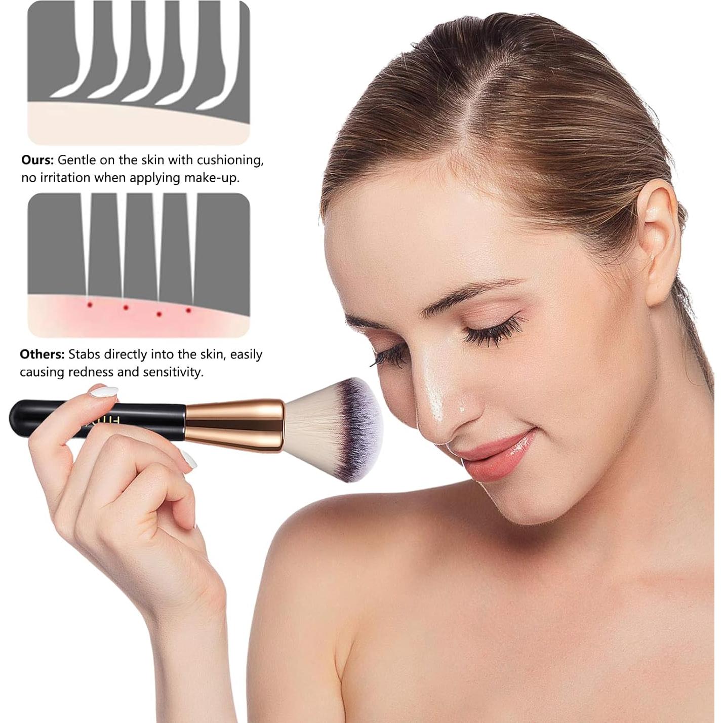 Juego de Brochas de Maquillaje FITDON 2PCS Profesional