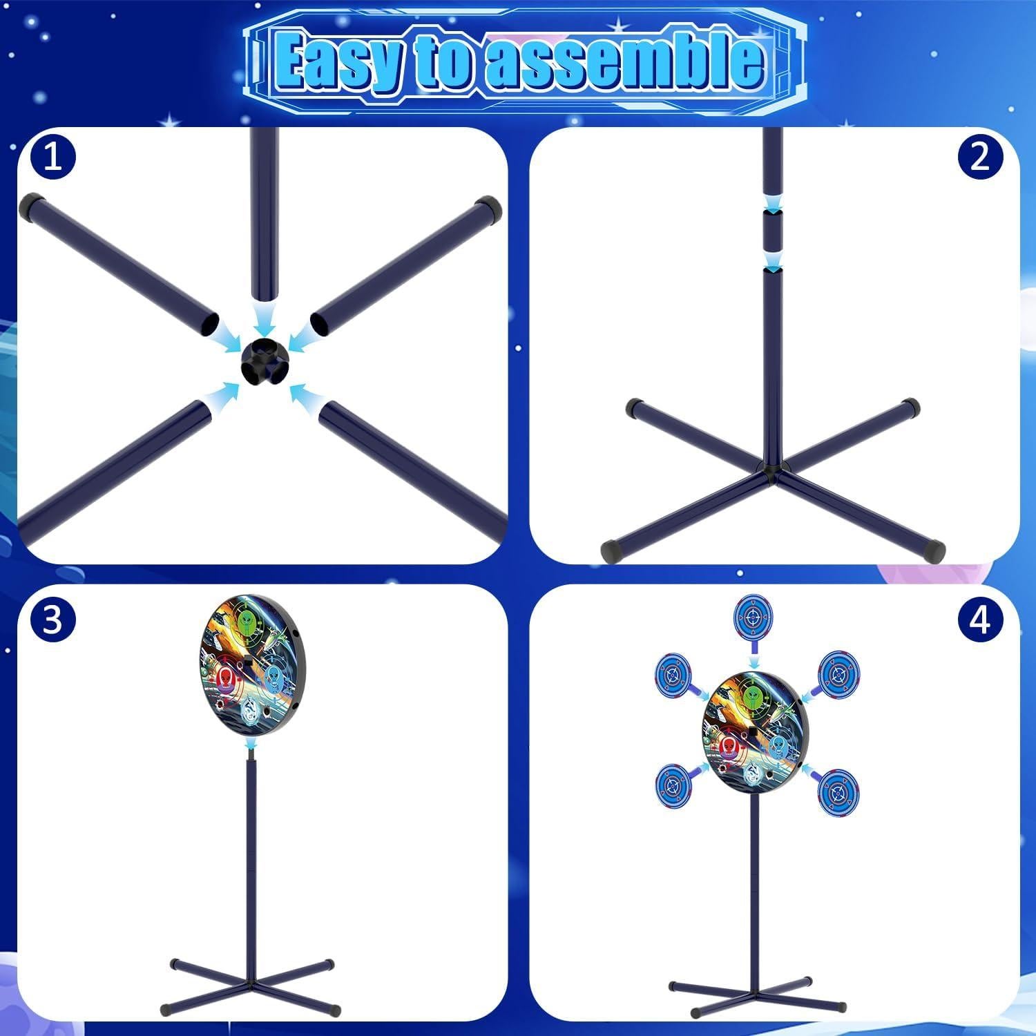 Juego de Tiro Digital Elertonic con 2 Pistolas y 40 Dardos