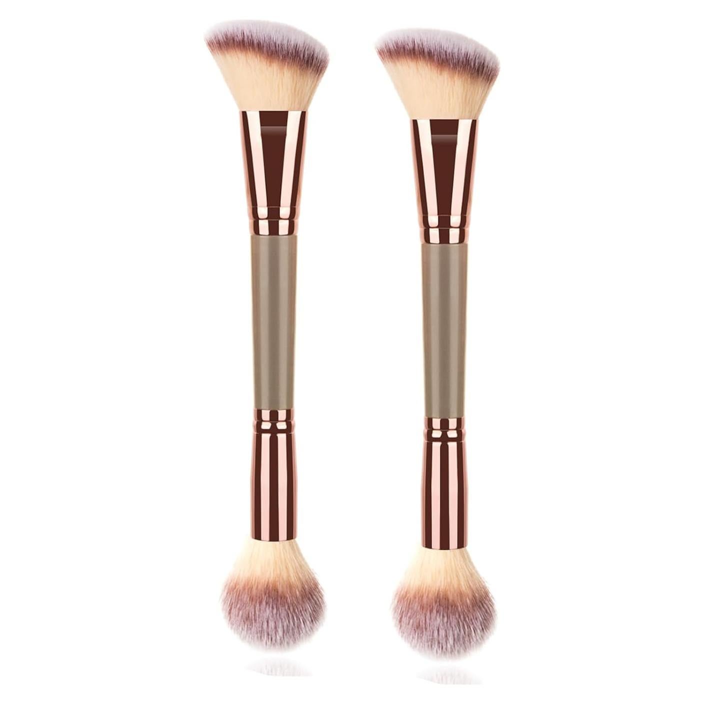 Paquete de 2 Pinceles de Maquillaje Doble Punta UAIAGM