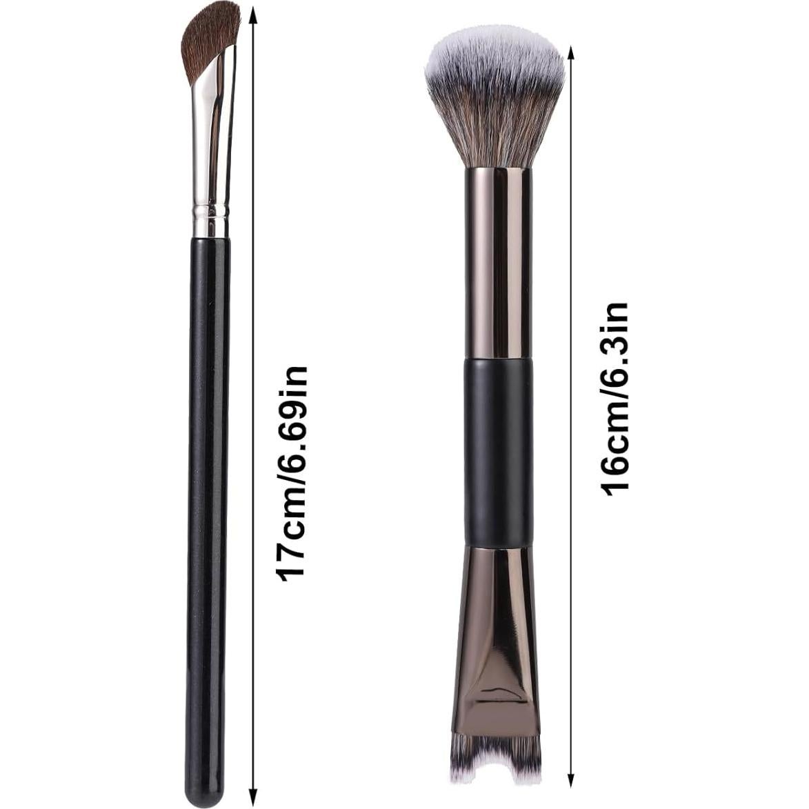 Juego de 2 brochas contorno nariz Lyreh - Fibras sintéticas