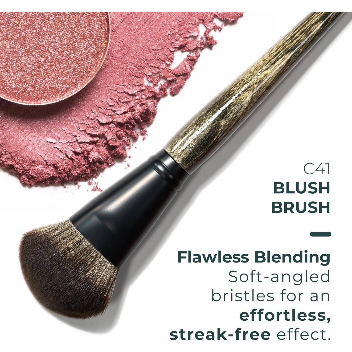 Brocha para Rubor C41 Rose y Ben Beauty - Angulada, Vegana