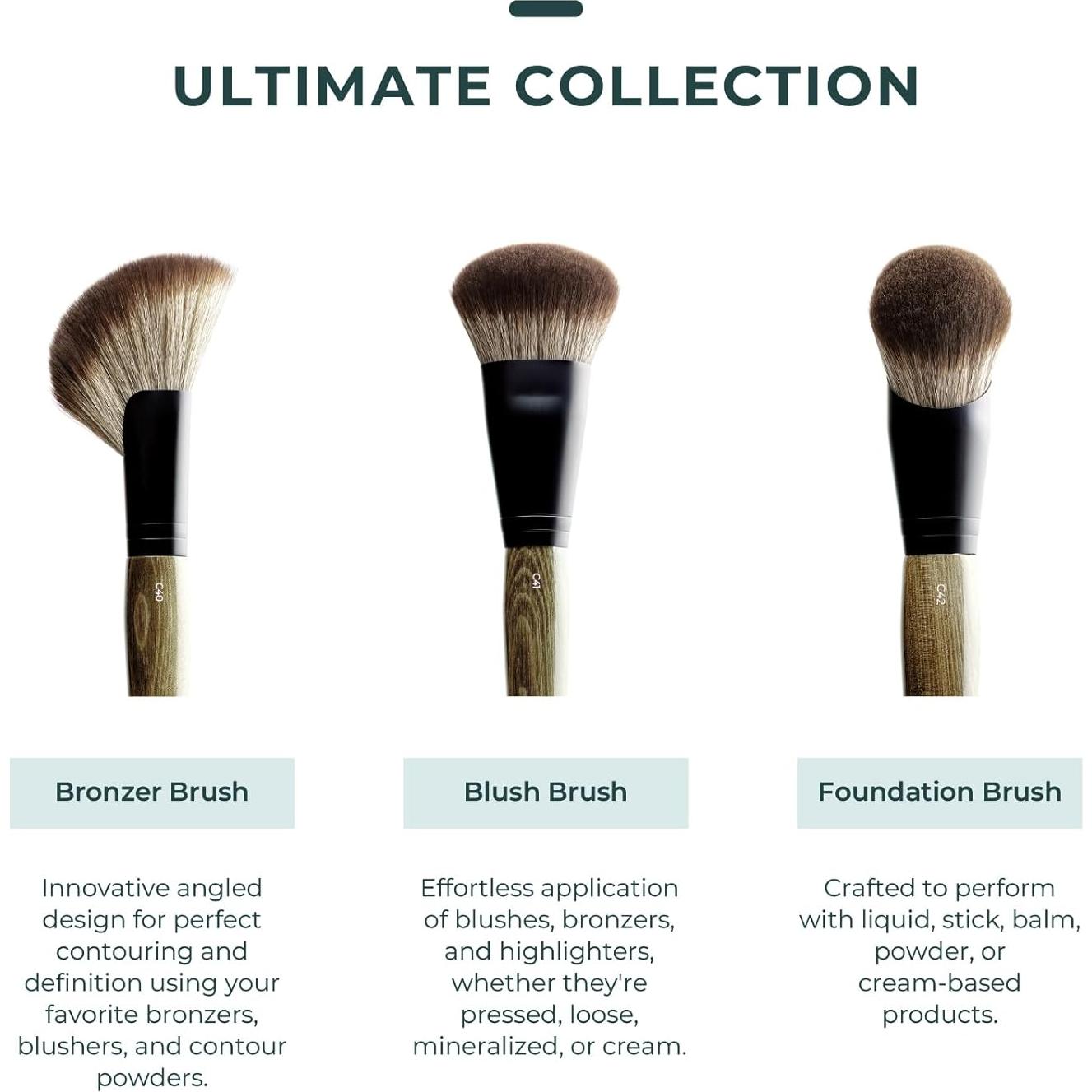 Brocha para Rubor C41 Rose y Ben Beauty - Angulada, Vegana