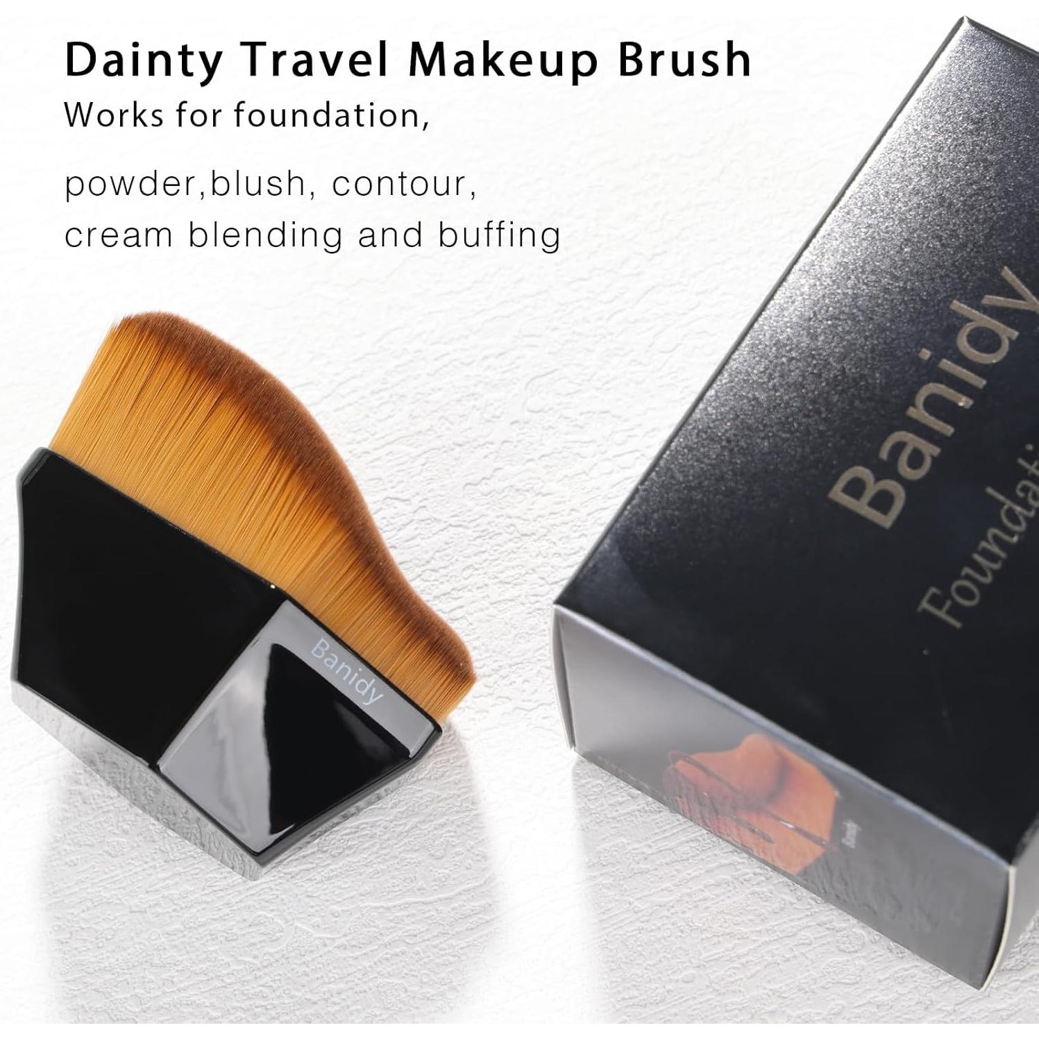 Brocha de Base Premium Banidy Hexagonal Negra 8,71x5,79cm