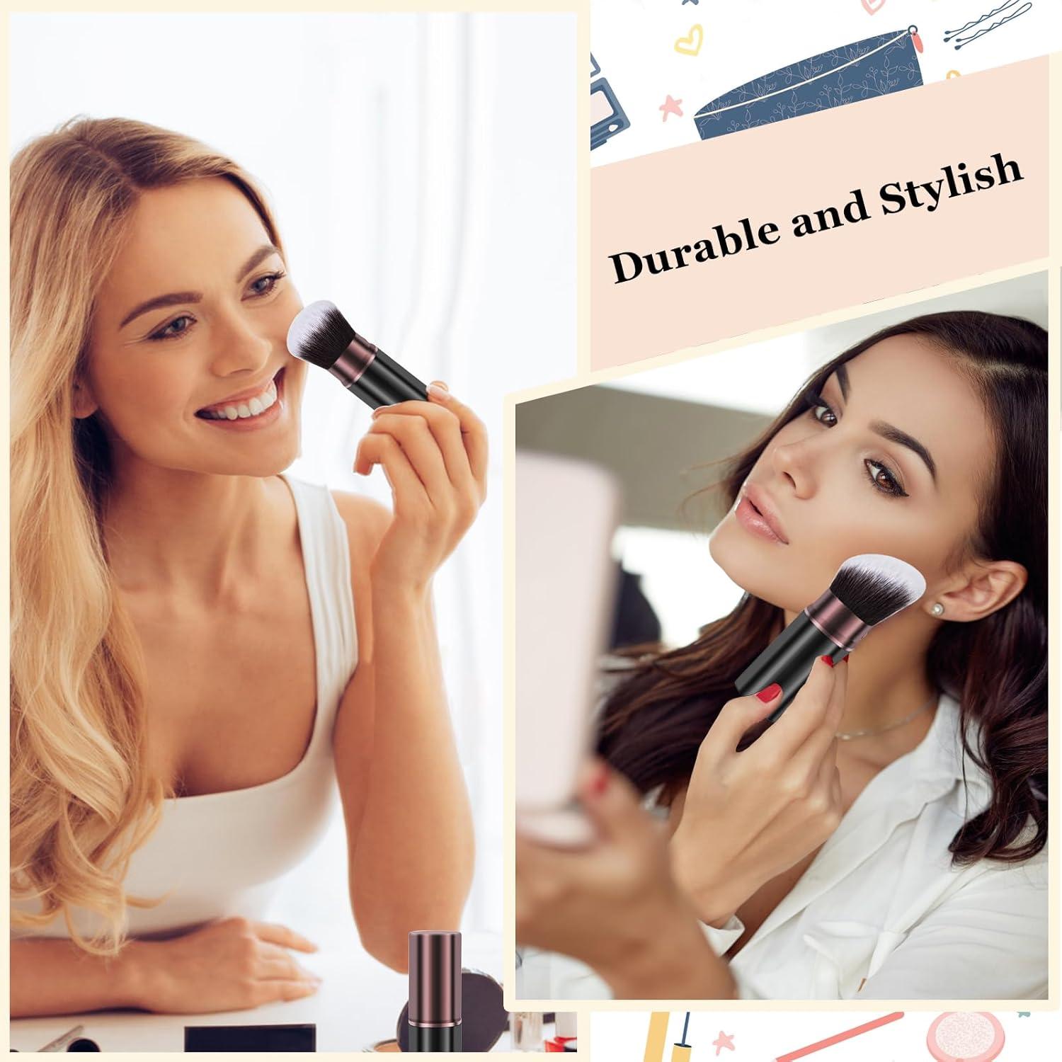 Brochas de Maquillaje Kabuki Retráctiles Keriloo - 2 Piezas