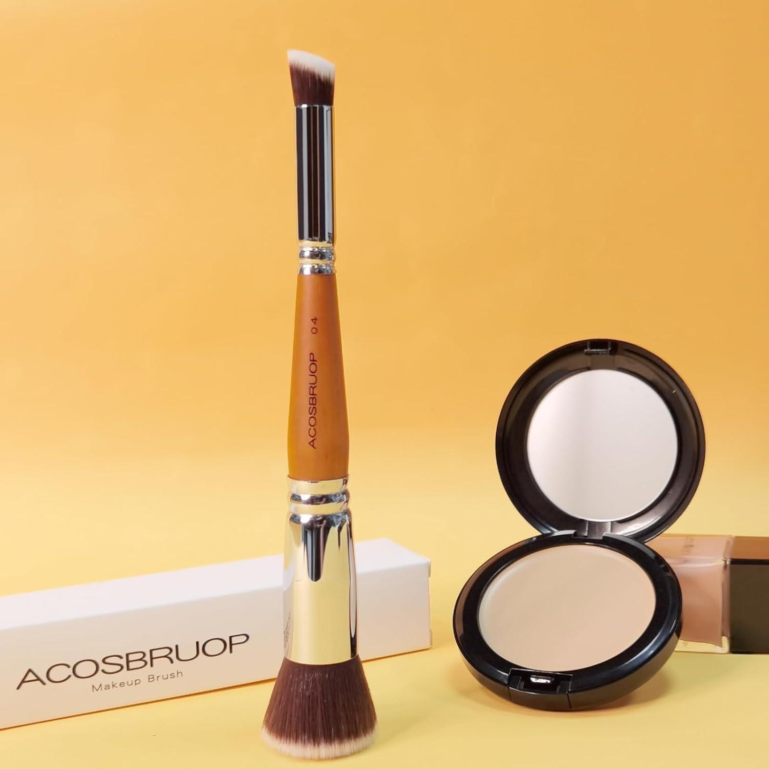 Brocha de Maquillaje Doble Punta ACOSBRUOP 18cm Suave