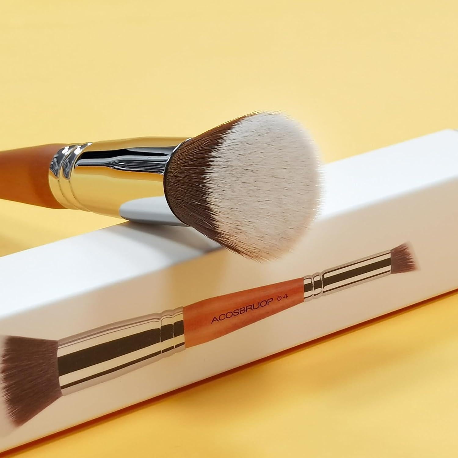 Brocha de Maquillaje Doble Punta ACOSBRUOP 18cm Suave