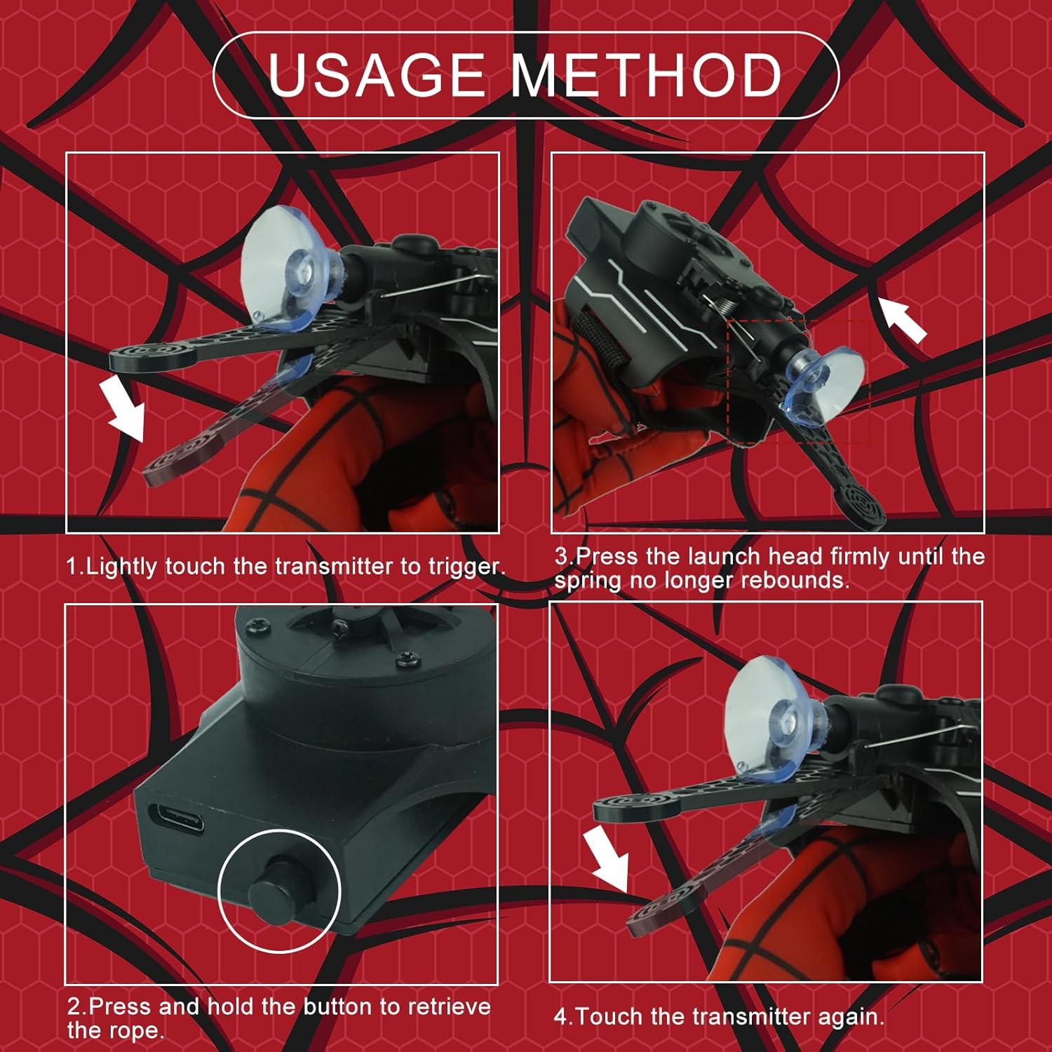 Lanzador de Seda de Araña HNCSFW USB C 2,44 m Niños