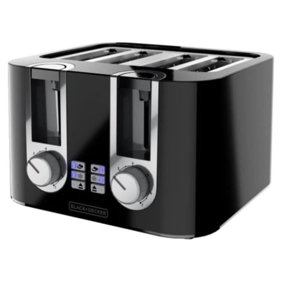 Tostadora 4 Rebanadas BLACK+DECKER, 7 Niveles, Bandeja Extraíble