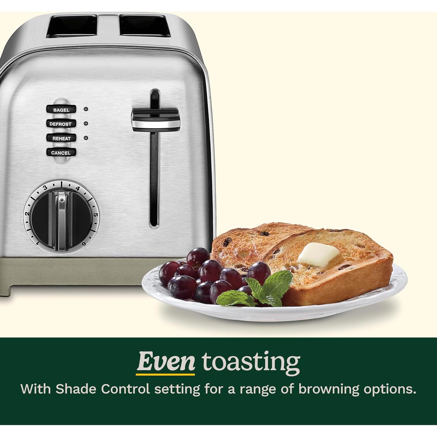 Tostadora Cuisinart CPT-160 de 2 Rebanadas Acero Inoxidable