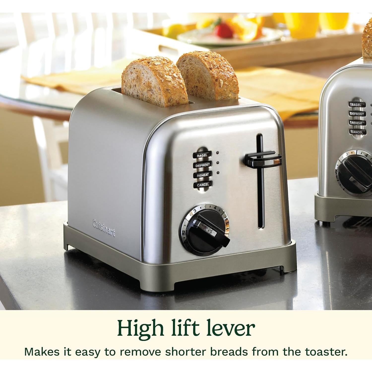 Tostadora Cuisinart CPT-160 de 2 Rebanadas Acero Inoxidable