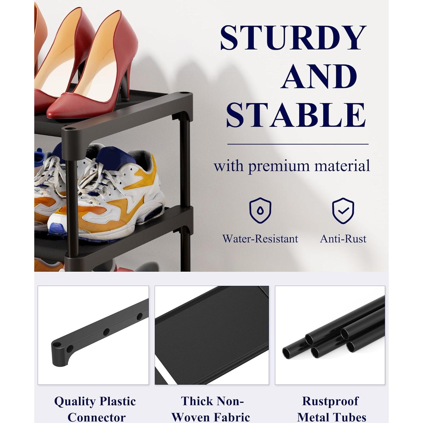 Zapatero Kitsure Mediano Negro Organizador de Calzado