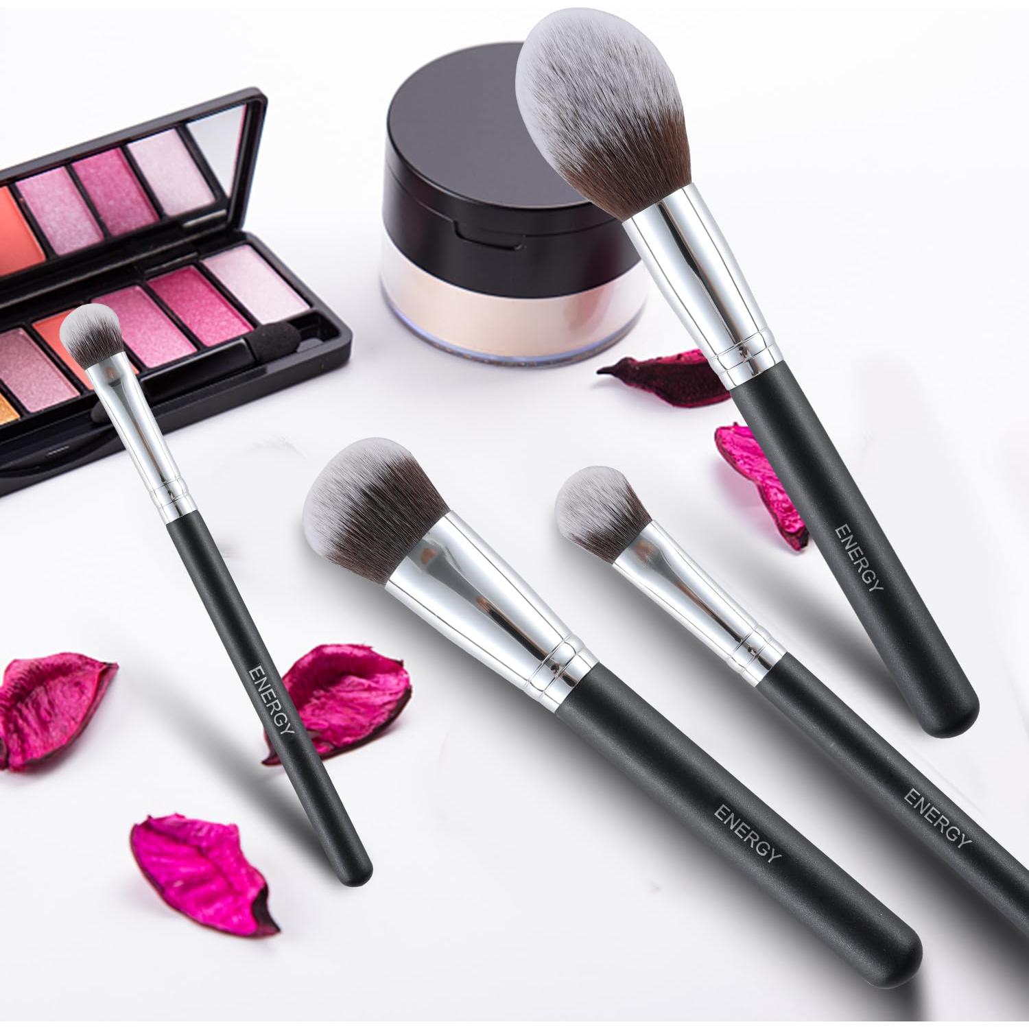 Conjunto de Brochas de Maquillaje ENERGY 4PCS Esenciales