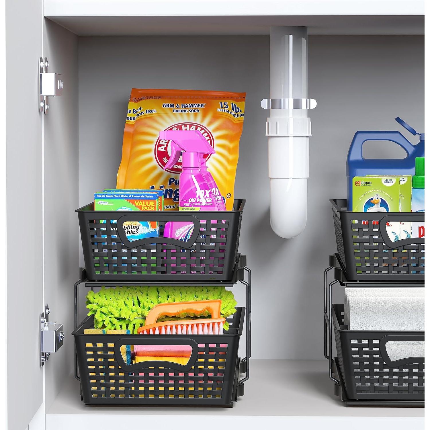 Organizador de Baño Simple Houseware 2 Niveles Negro