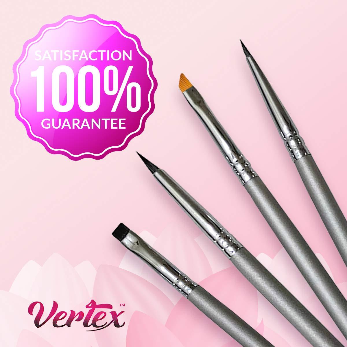 Juego de Pinceles para Eyeliner Vertex - Punta Fina y Angulada