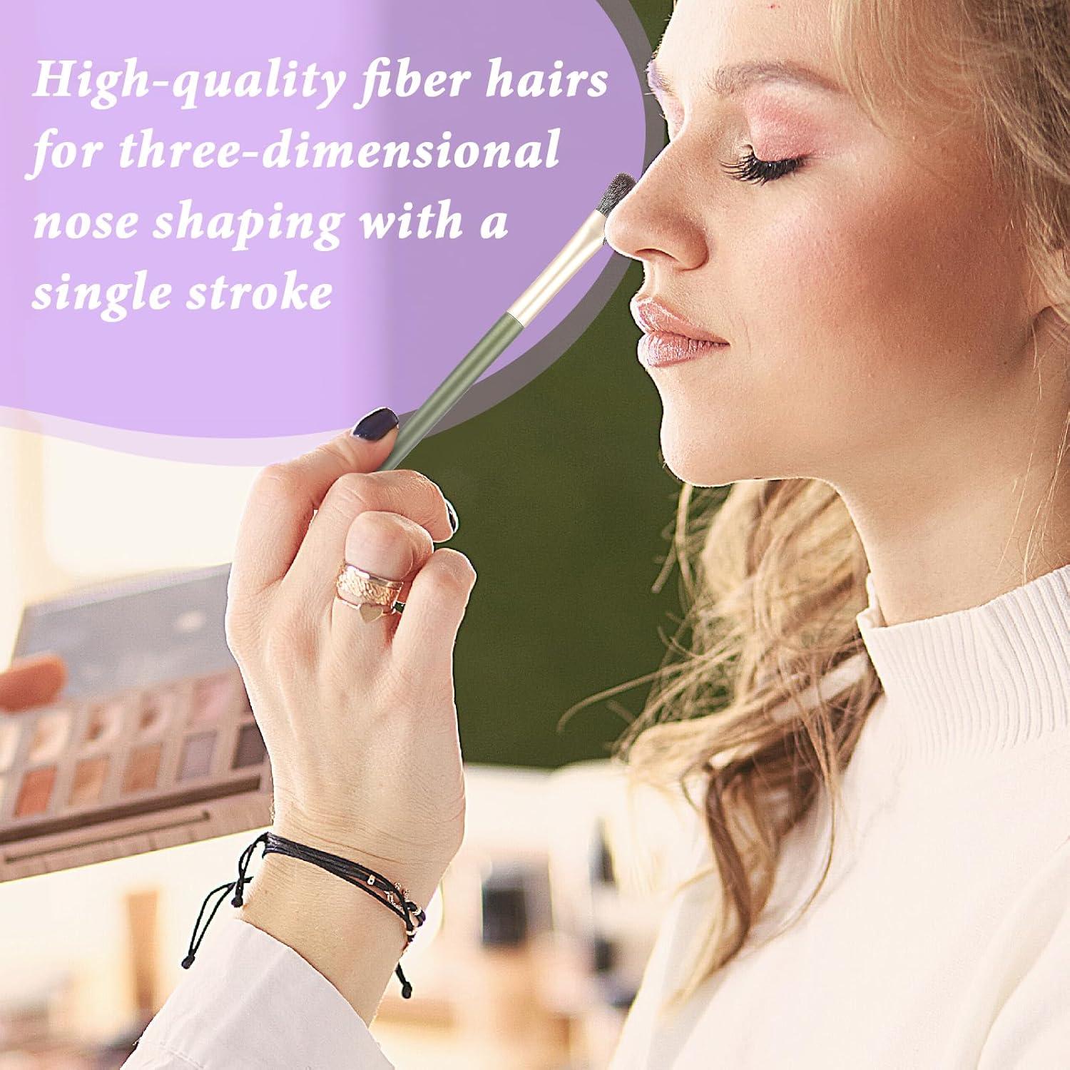 Brocha de Contorno de Nariz Thinp 2 Piezas Cerdas Suaves