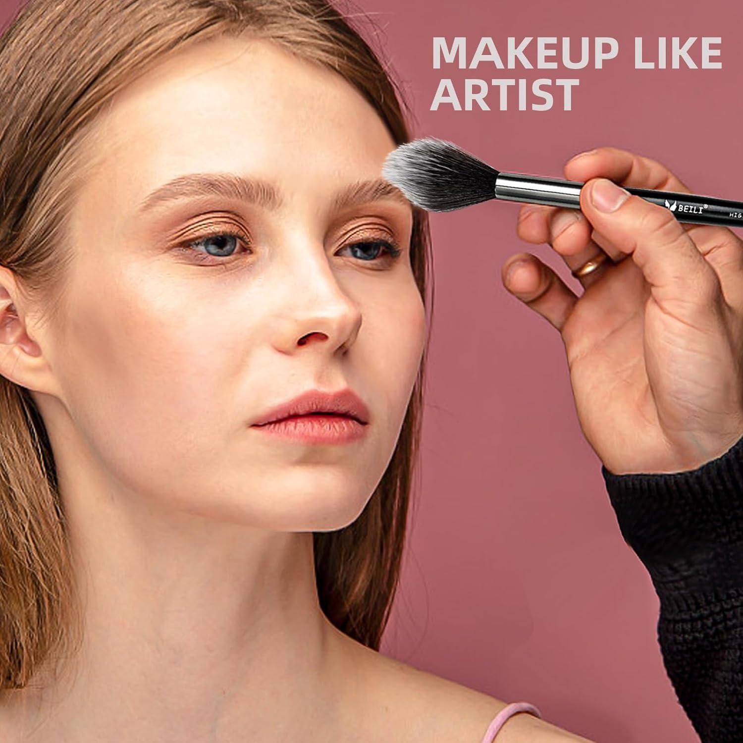 Pincel de Iluminador Tapered BEILI para Maquillaje Facial