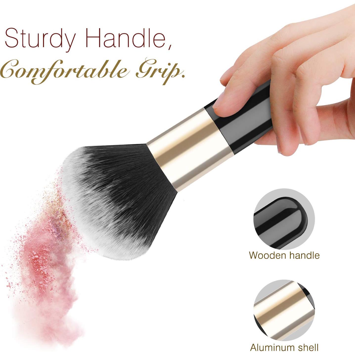 Brocha de Maquillaje en Polvo Luxspire Kabuki 14x5.5 cm