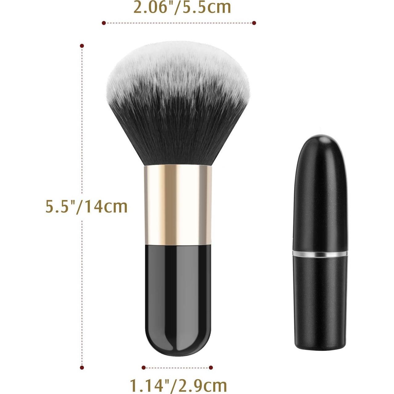 Brocha de Maquillaje en Polvo Luxspire Kabuki 14x5.5 cm