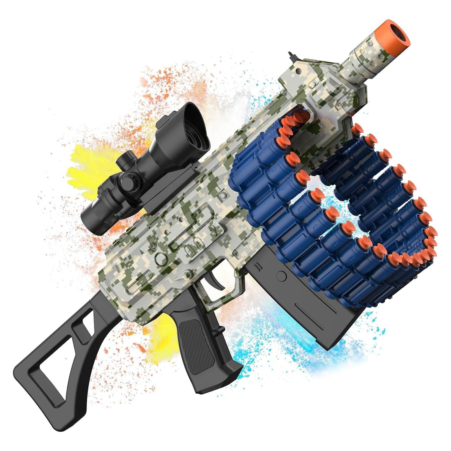 Blaster Eléctrico Automático JakMean con 100 Dardos de Espuma