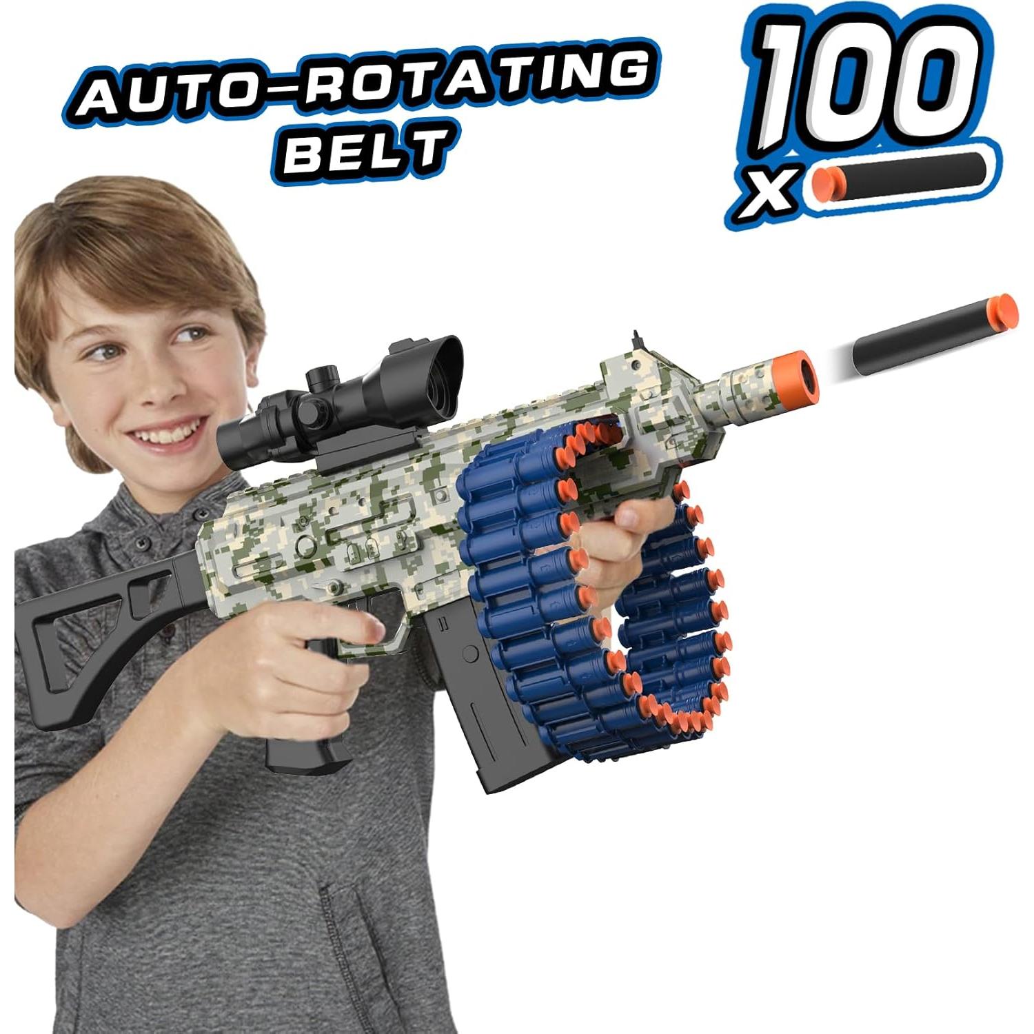 Blaster Eléctrico Automático JakMean con 100 Dardos de Espuma