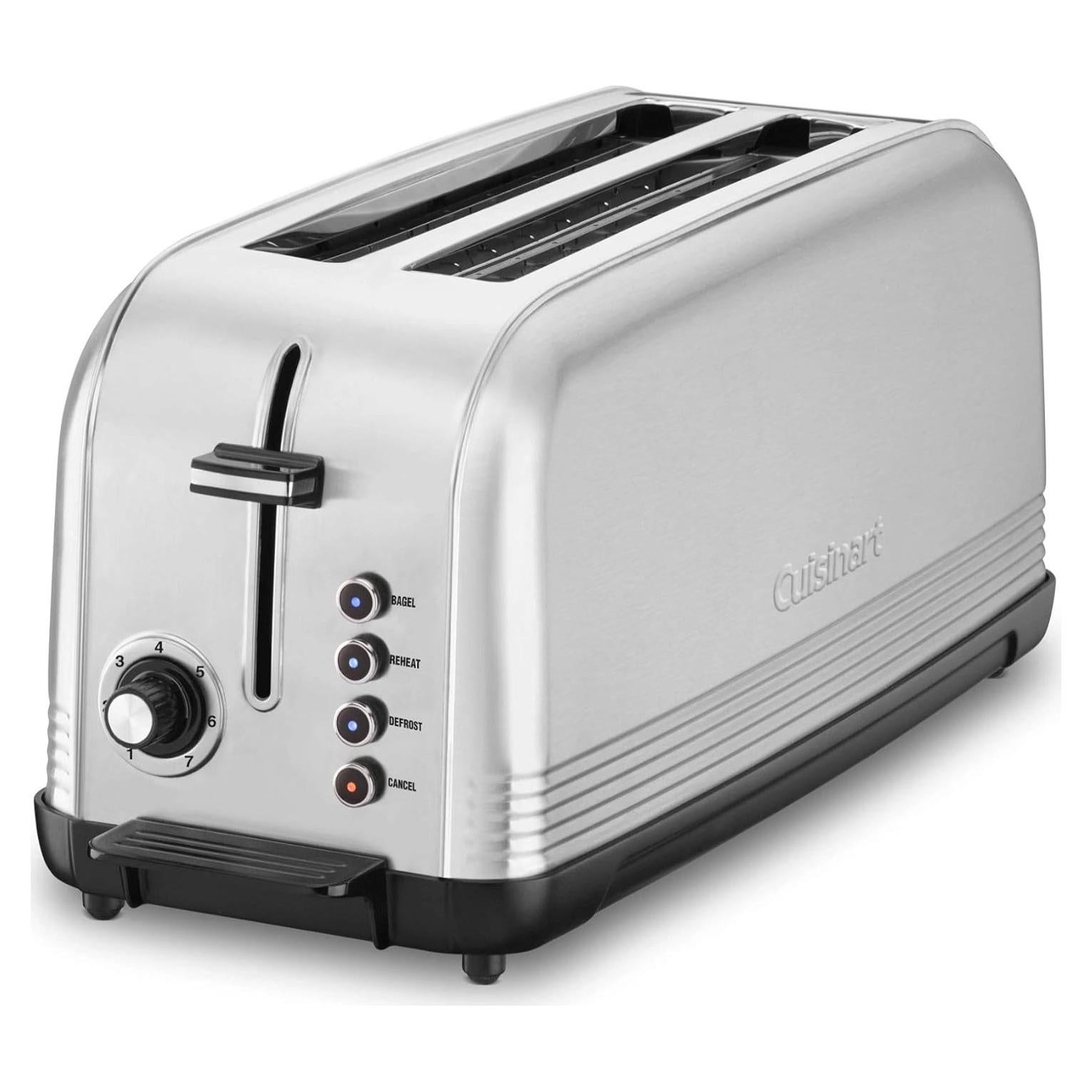 Cuisinart CPT-2500 Long Slot Toaster, Stainless Steel, Silver, 2-slice long slot