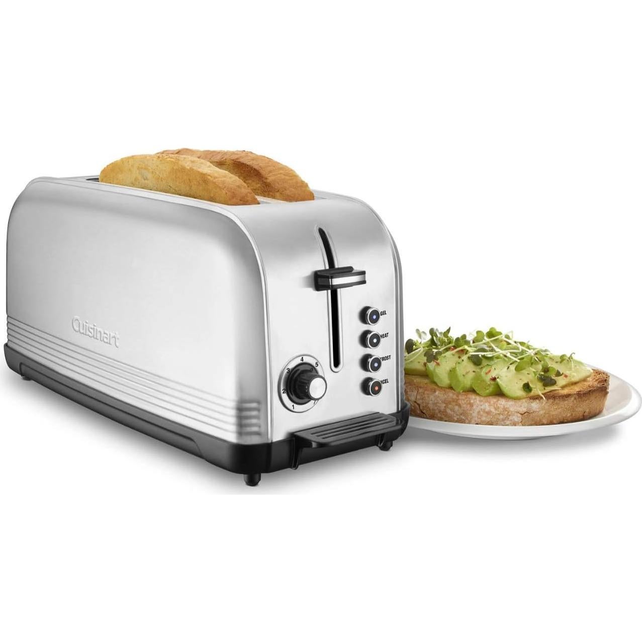 Cuisinart CPT-2500 Long Slot Toaster, Stainless Steel, Silver, 2-slice long slot