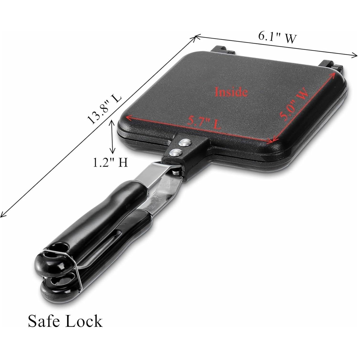 Horno de Sándwich Caliente Cididu - Sartén Antiadherente Doble Cara