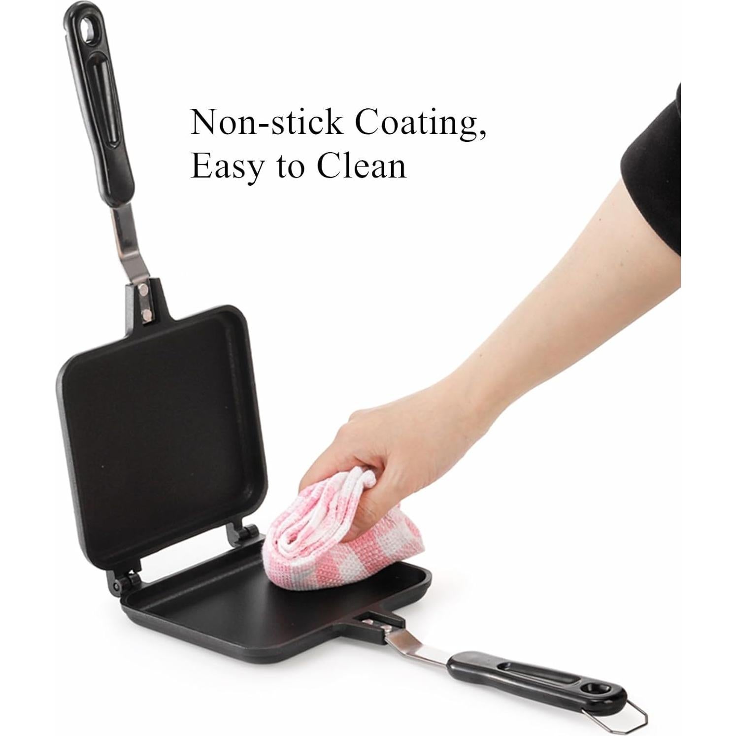 Horno de Sándwich Caliente Cididu - Sartén Antiadherente Doble Cara