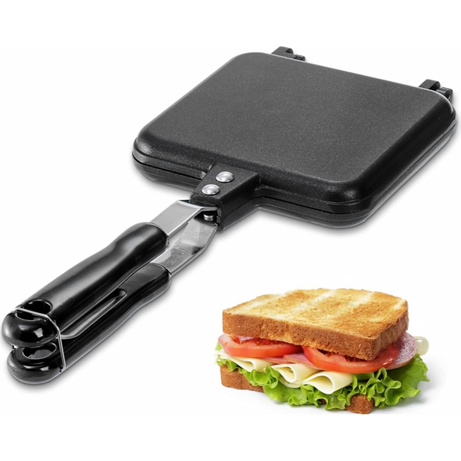 Horno de Sándwich Caliente Cididu - Sartén Antiadherente Doble Cara