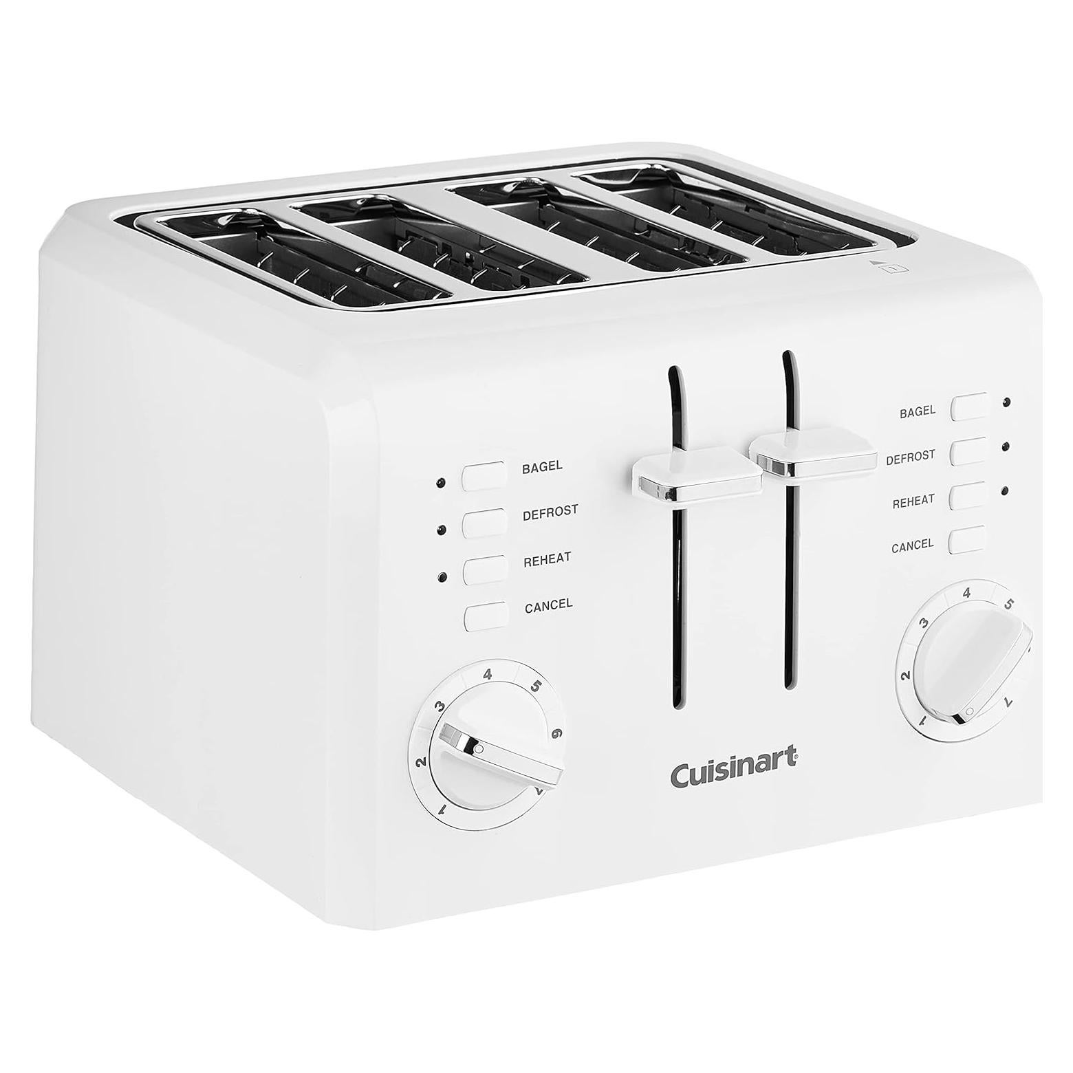Tostadora Compacta Cuisinart CPT-142P1 4 Rebanadas Blanca