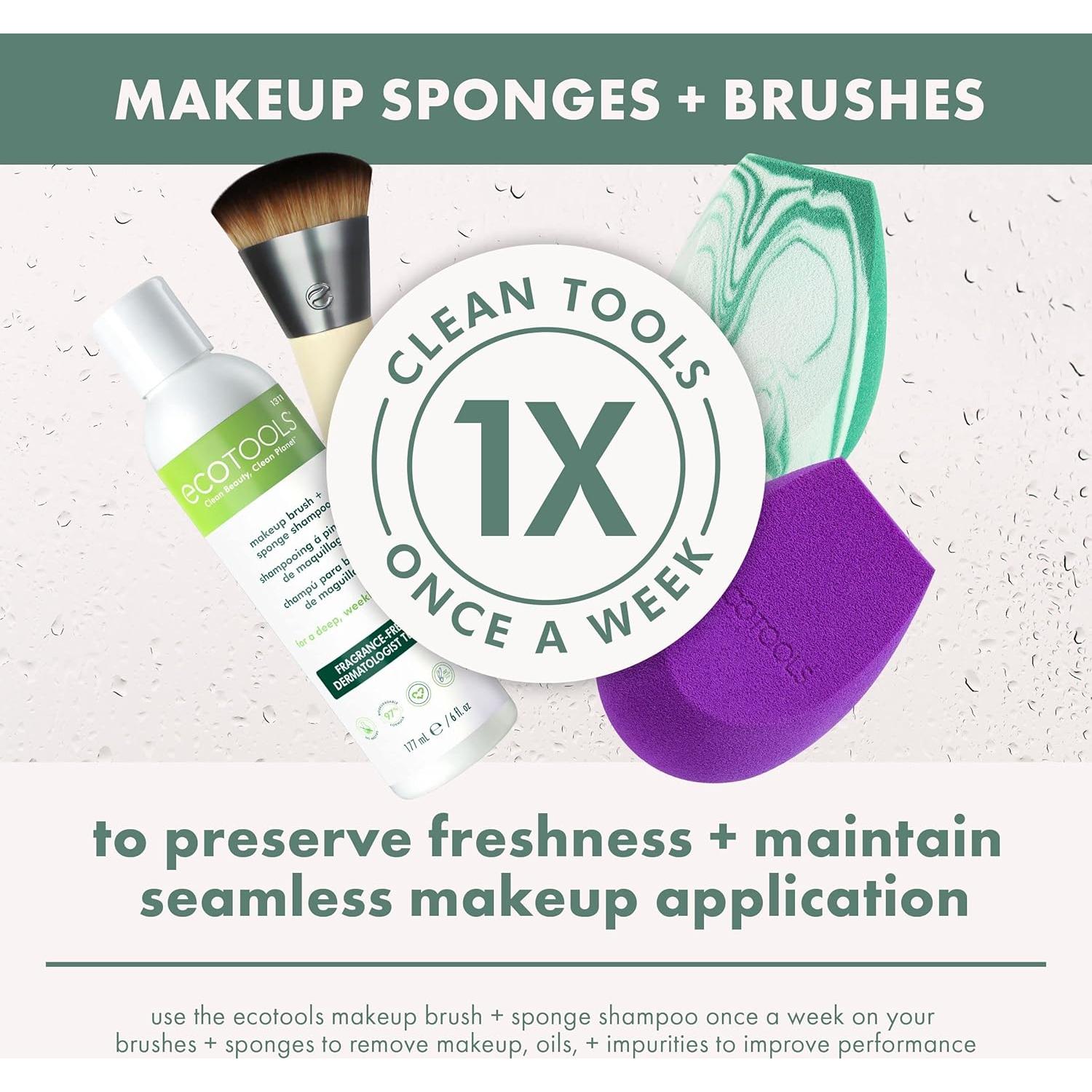 EcoTools Limpiador de Brochas y Esponjas - 30 Hojas Veganas