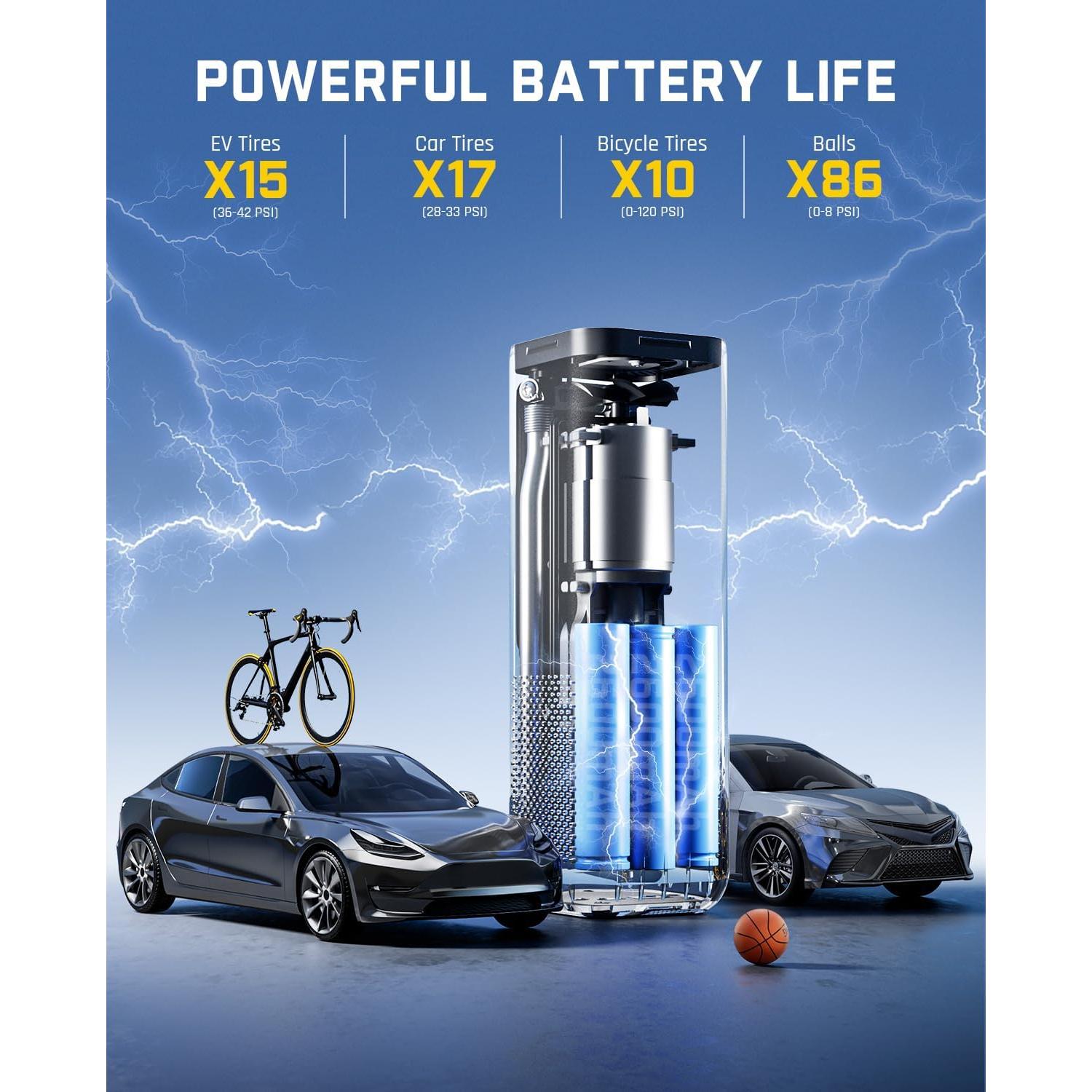 Inflador de Neumáticos Fanttik X8 APEX EV 150 PSI Portátil