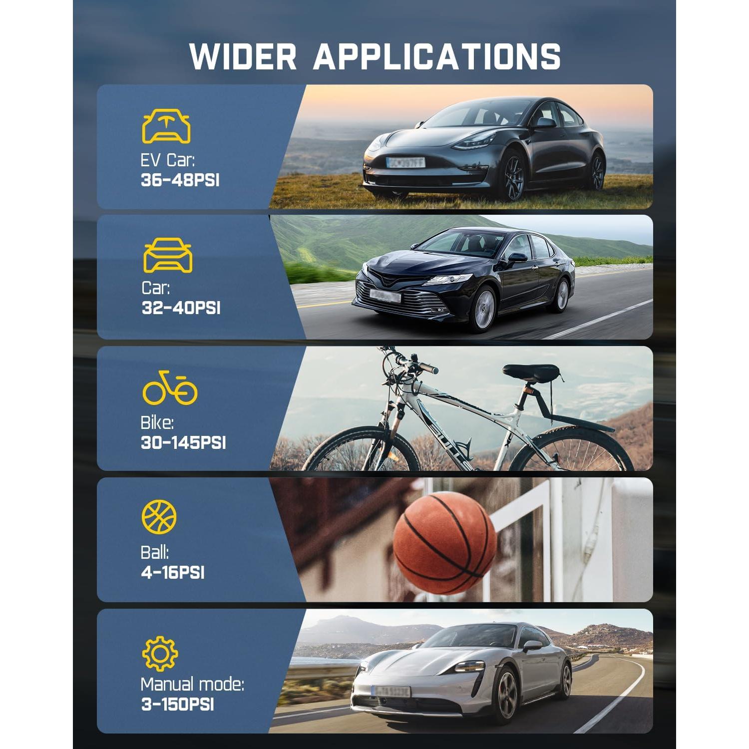 Inflador de Neumáticos Fanttik X8 APEX EV 150 PSI Portátil