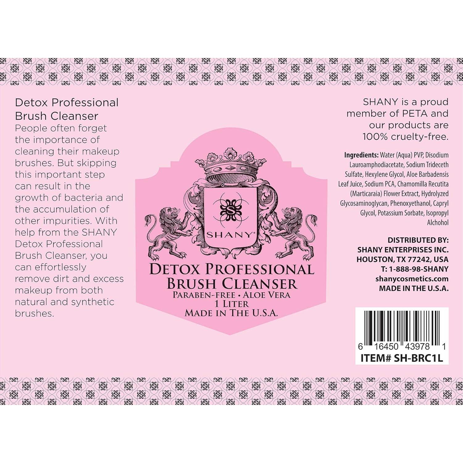 Limpiador de Brochas SHANY Detox 1L Vegano y Cruelty-Free