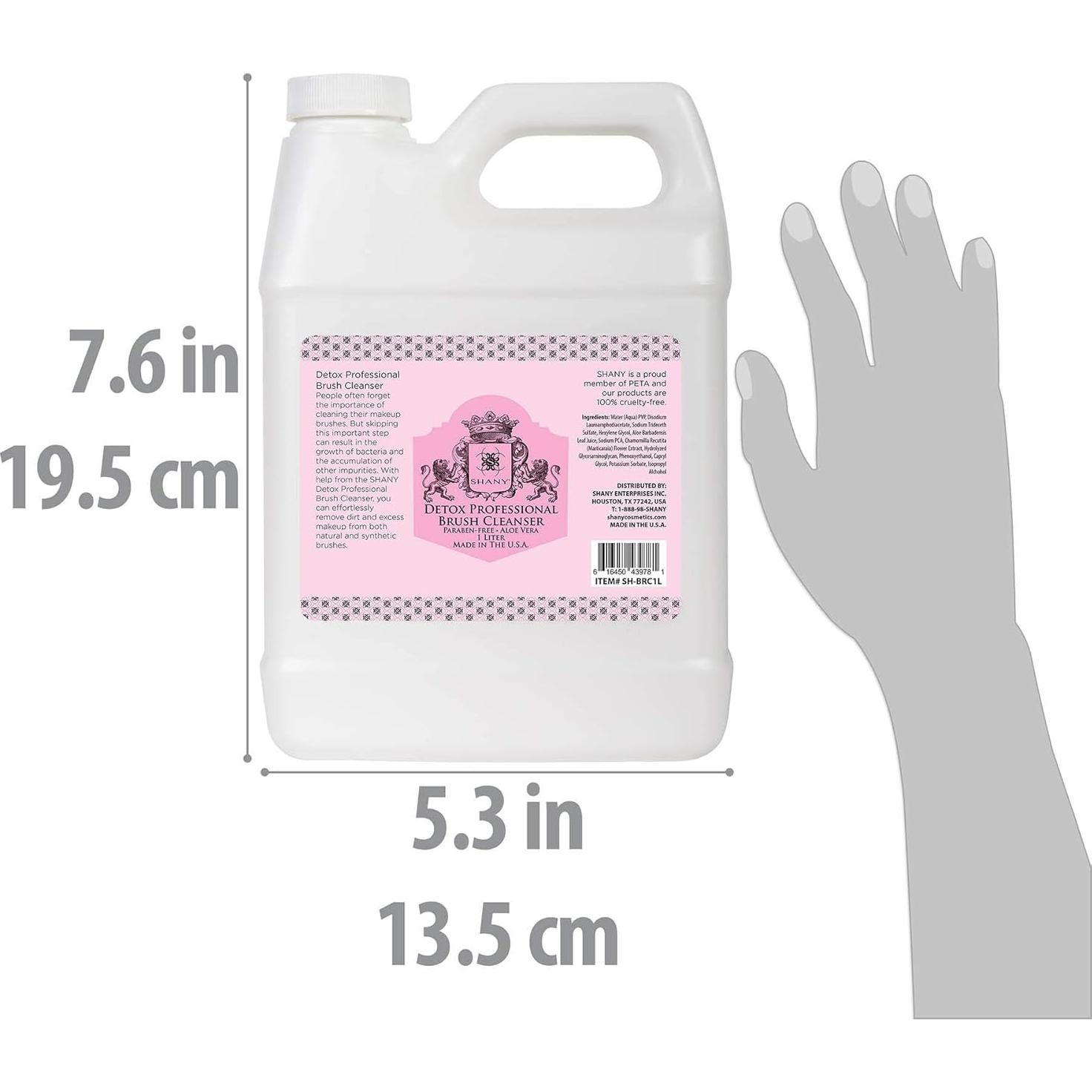 Limpiador de Brochas SHANY Detox 1L Vegano y Cruelty-Free