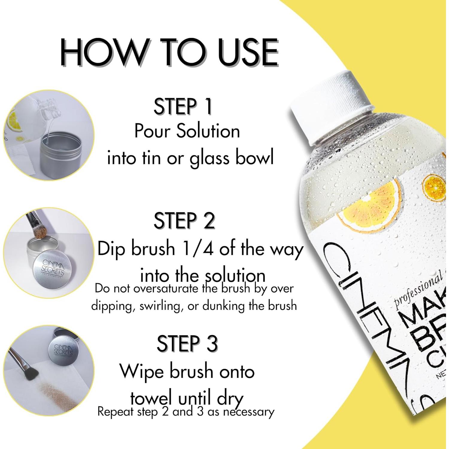 Combo Limpiador de Brochas Cinema Secrets 473ml y 59ml