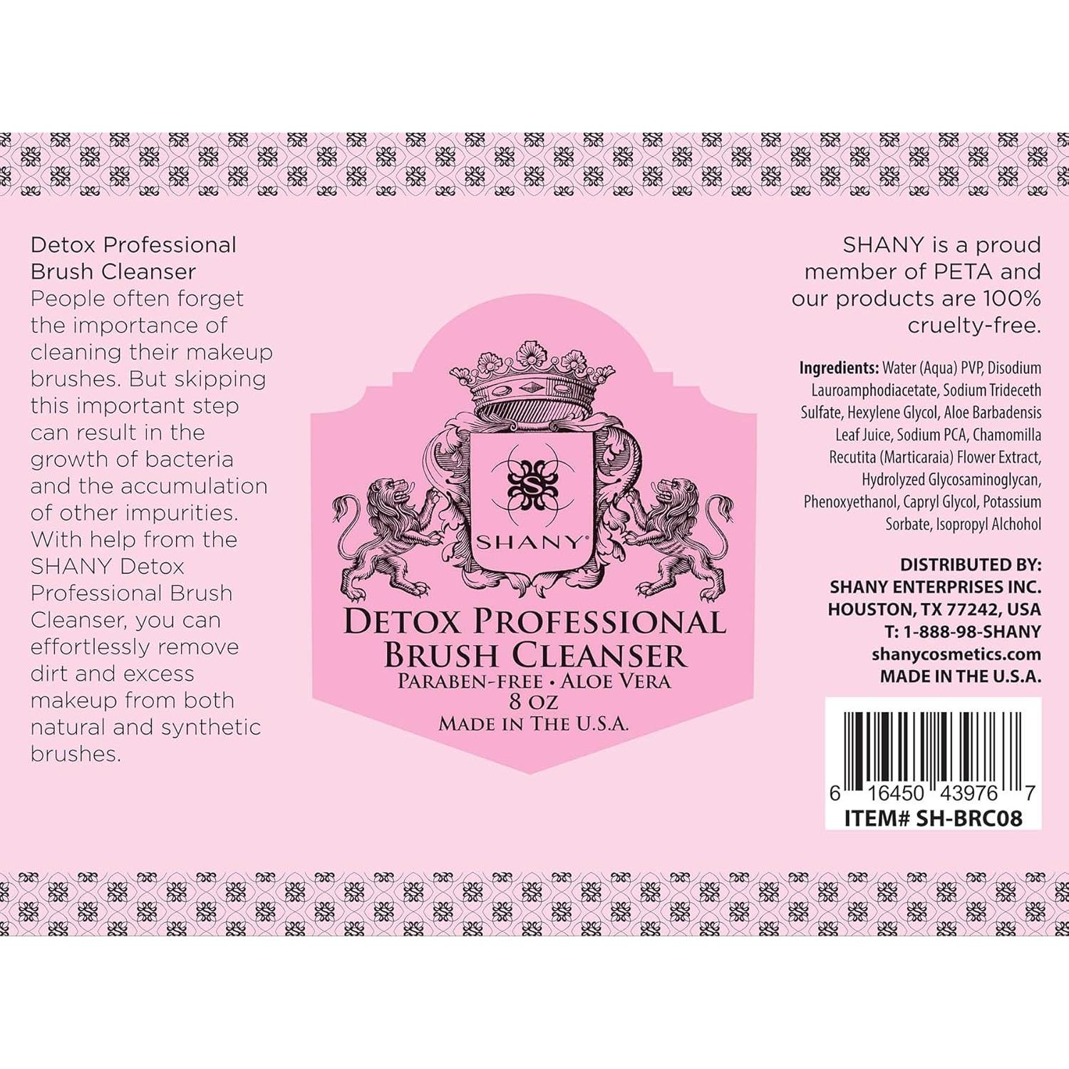 Limpiador de Brochas SHANY DETOX 240 ml - Vegano y Sin Parabenos