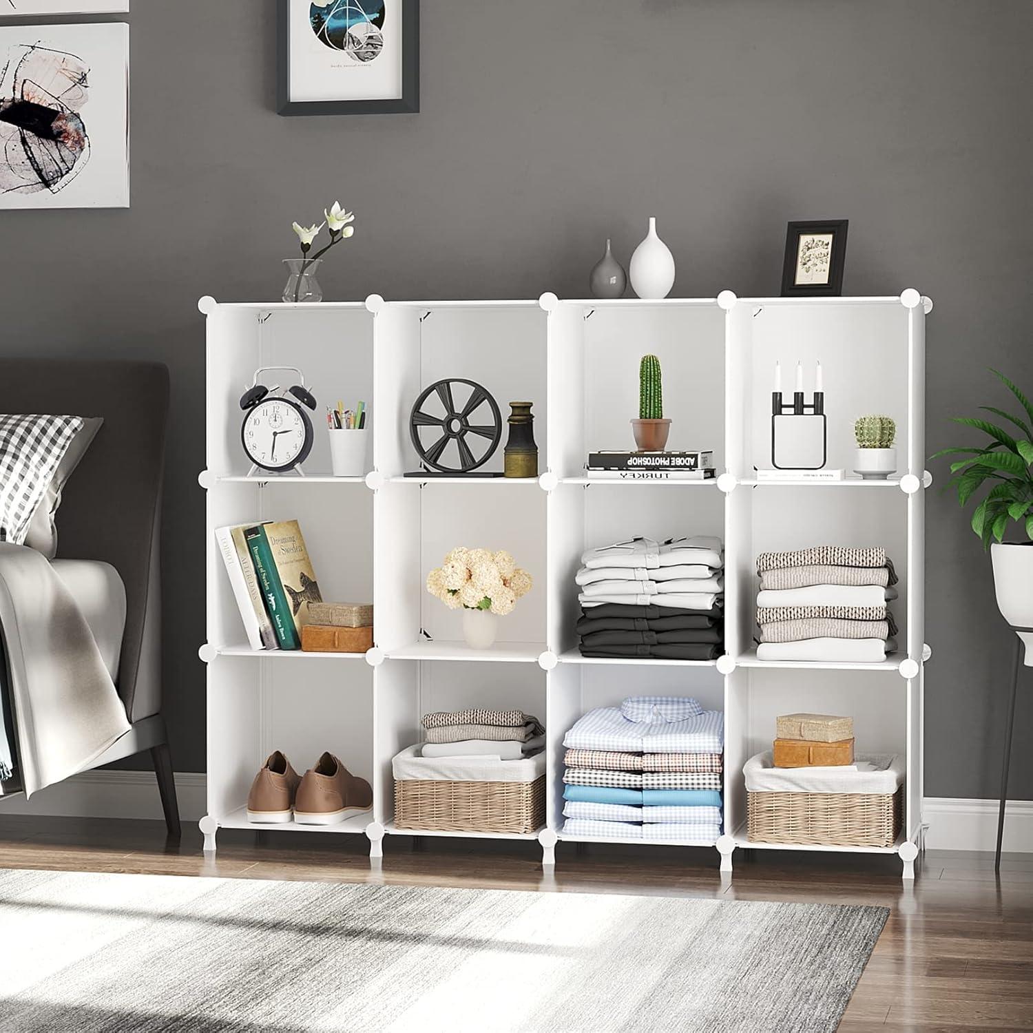 Organizador AWTATOS 12 Cubos Almacenamiento Blanco DIY
