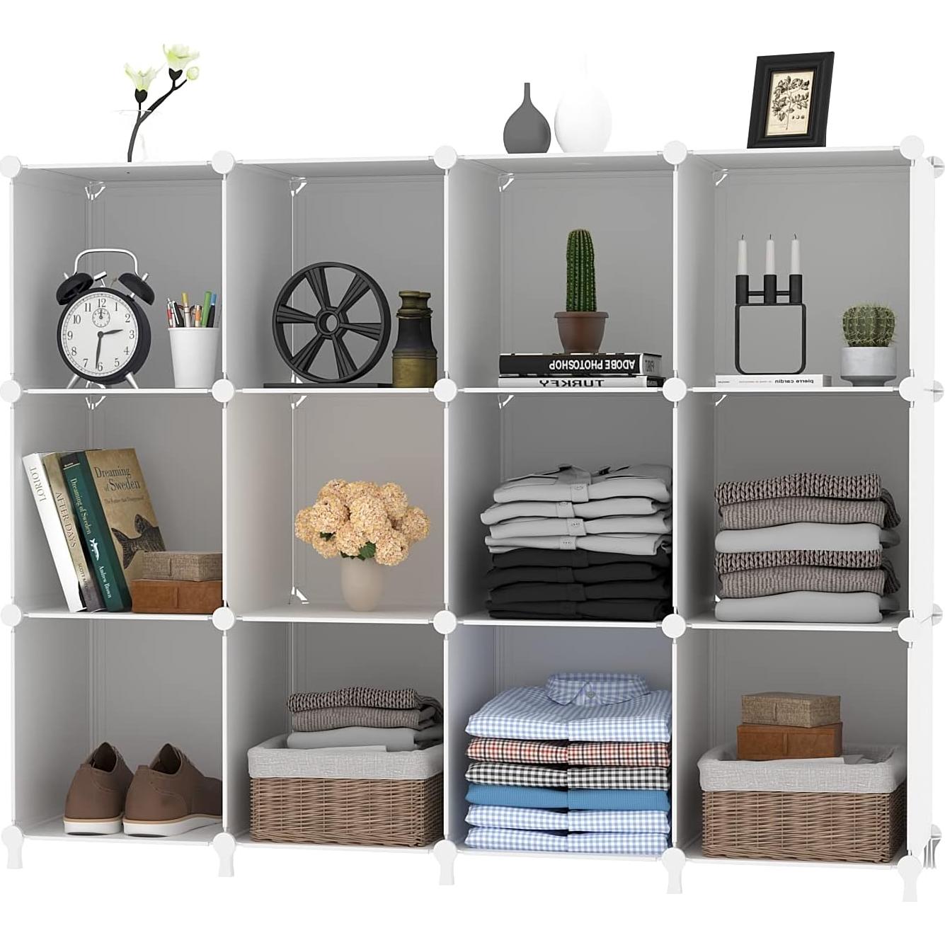 Organizador AWTATOS 12 Cubos Almacenamiento Blanco DIY