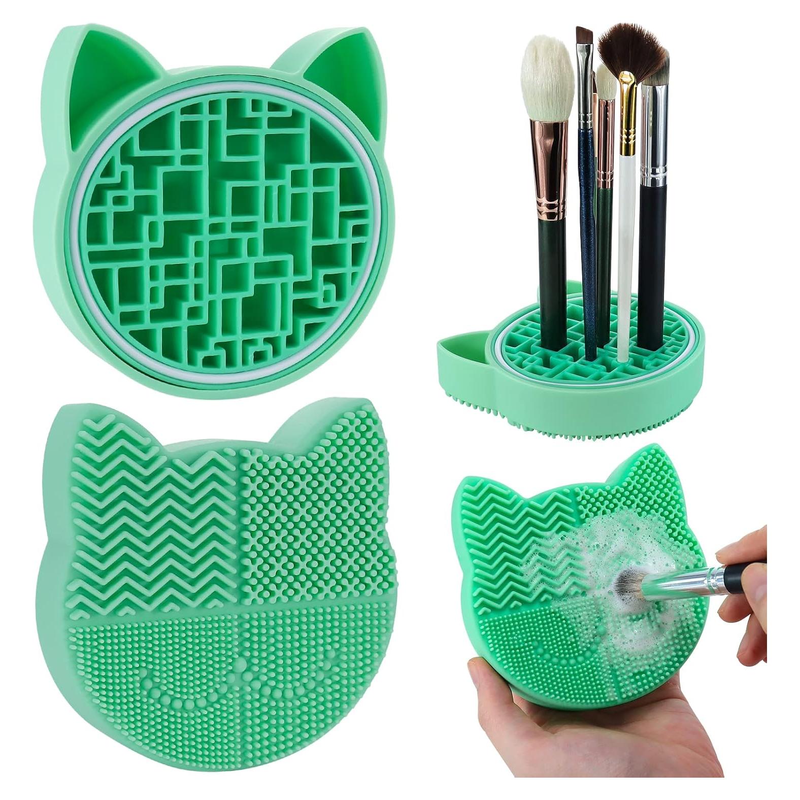 Alfombrilla Limpiadora de Brochas Mygeromon Verde 2 en 1