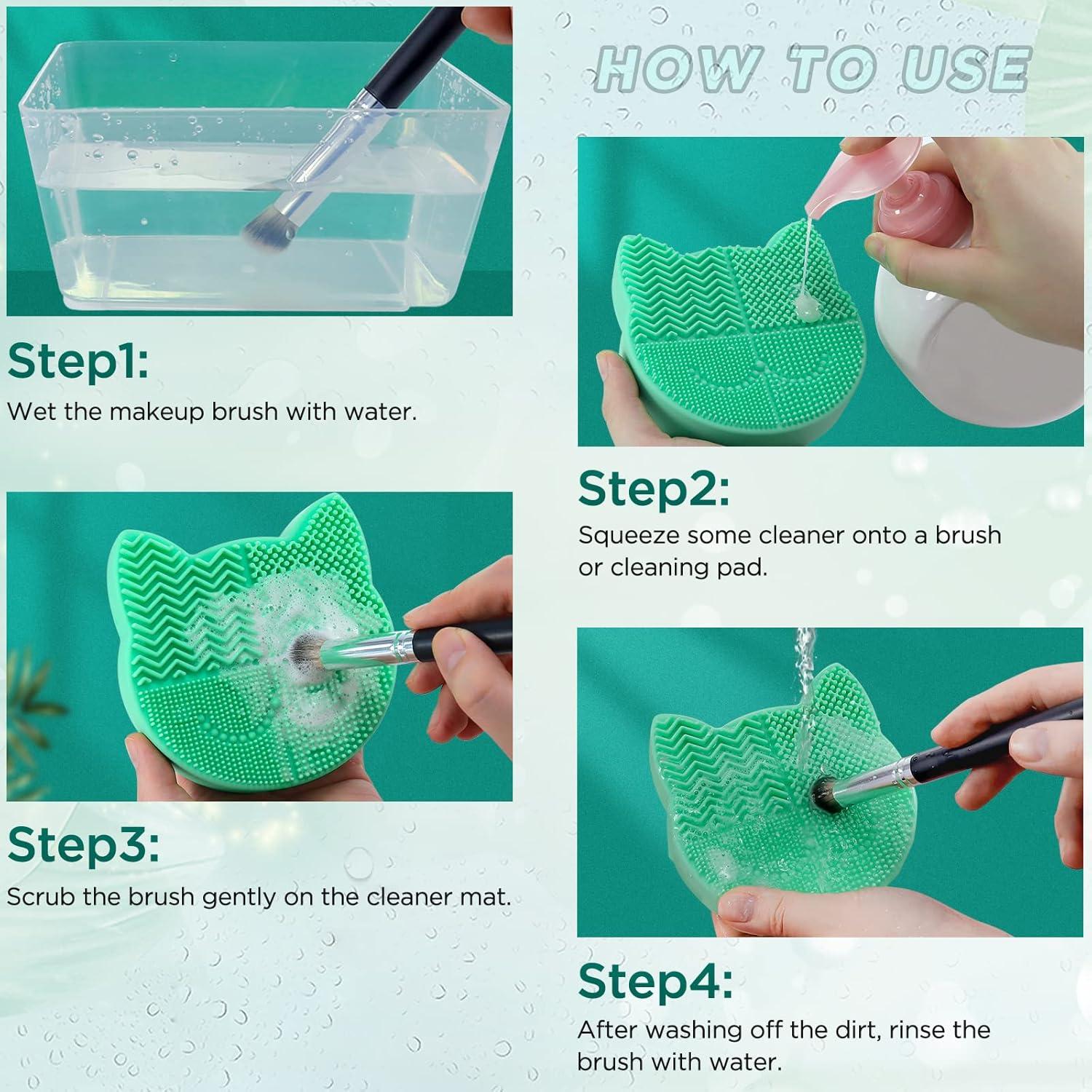 Alfombrilla Limpiadora de Brochas Mygeromon Verde 2 en 1