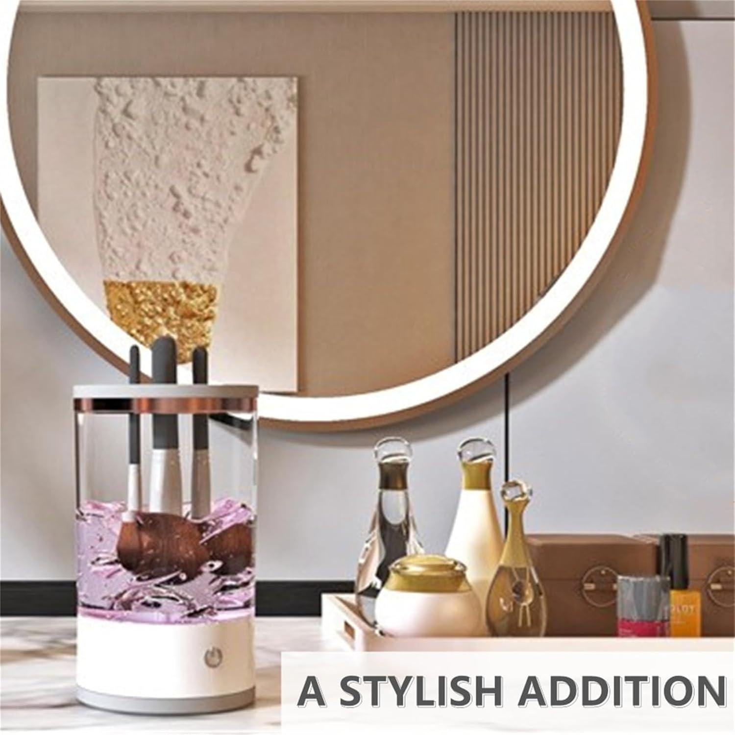 Limpiadora Eléctrica de Brochas GSHLGAO - Blanco, Compacta