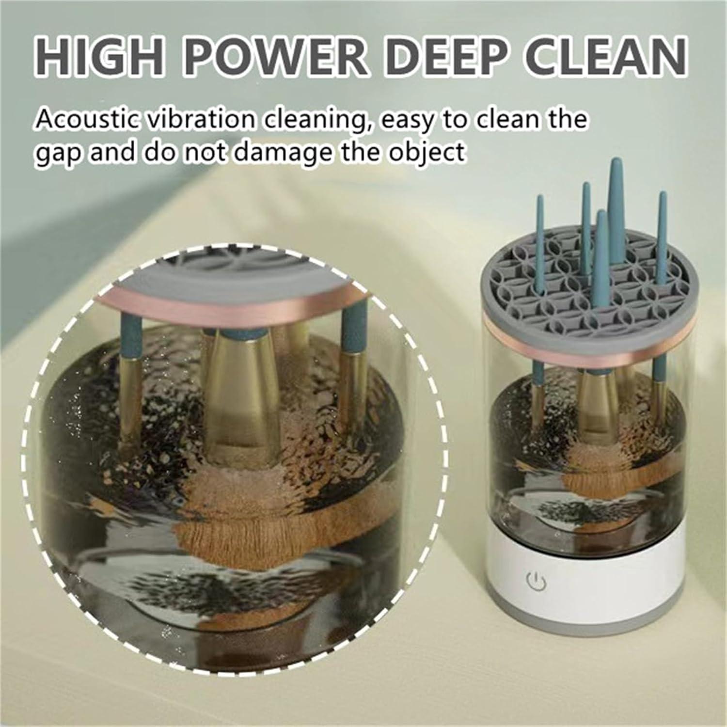 Limpiadora Eléctrica de Brochas GSHLGAO - Blanco, Compacta